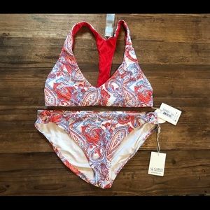 Carve Design Title Nine bikini, size XL and nwt, red paisley
